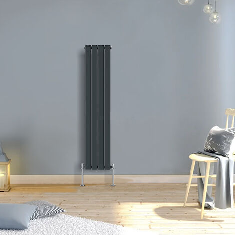 Warmehaus Vertical Radiator Flat 1600 x 274mm Double Anthracite