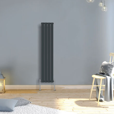 Warmehaus Vertical Radiator Flat 1600 x 274mm Single Anthracite