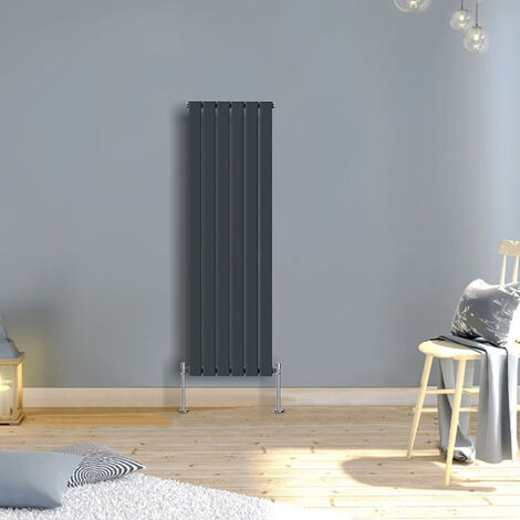 Warmehaus Vertical Radiator Flat 1600 x 410mm Single Anthracite