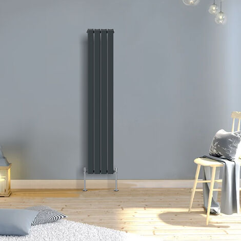 Warmehaus Vertical Radiator Flat 1800 x 274mm Double Anthracite