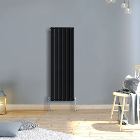 Warmehaus Vertical Radiator Flat Panel Double Black 1600x410mm