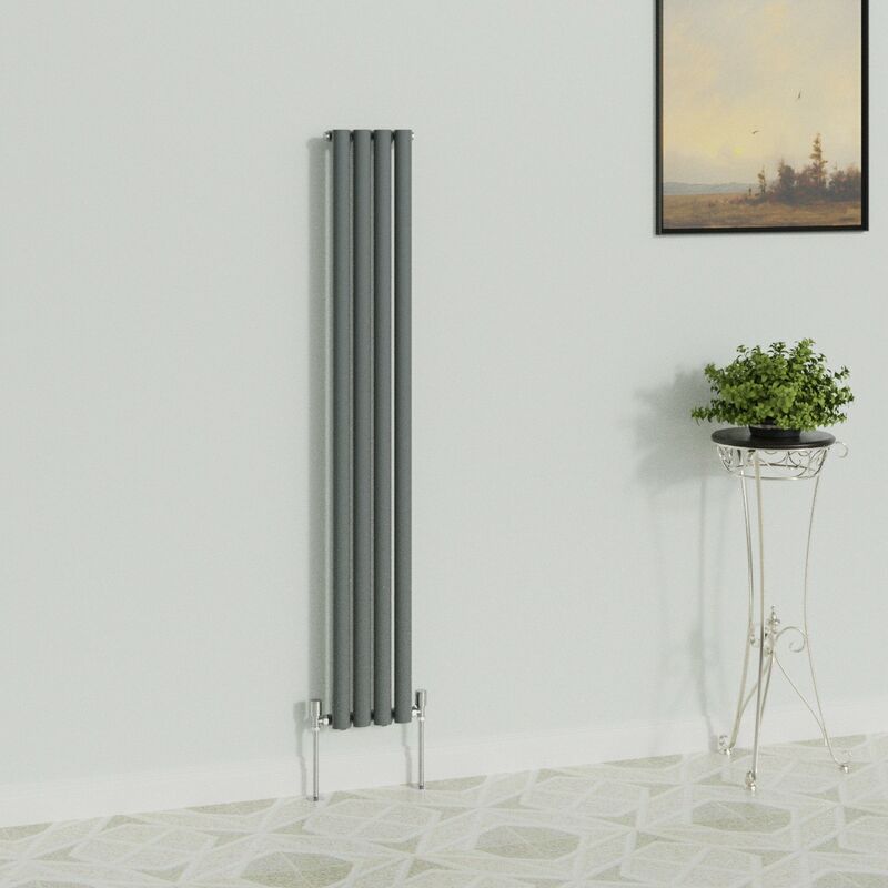 Image of Warmehaus - Vertical Oval Single Anthracite&hellip;