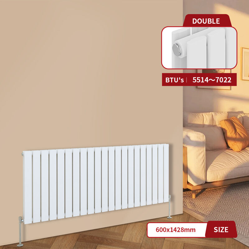 Image of Warmehaus - White Central Heating Radiator&hellip;