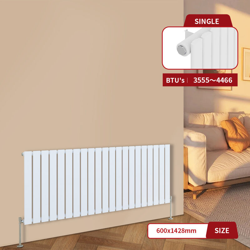 Image of Warmehaus - White Central Heating Radiator&hellip;