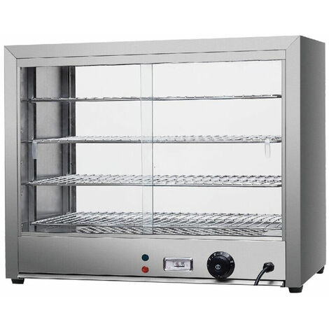 Warmhaltevitrine Aufsatzvitrine 4 Etagen Heiße Theke Warmhaltetheke Wärmetheke Thermoschrank Speisenwärmer Wärmebehälter