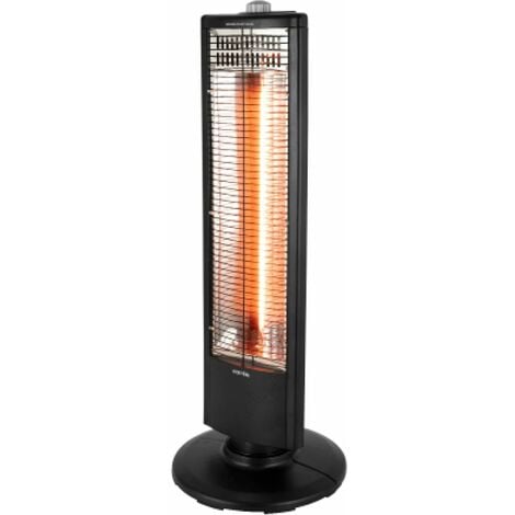Warmlite WL42013 1KW Carbon Infrared Heater with Oscillation, Adjustable Thermostat and Overheat Protection, Black