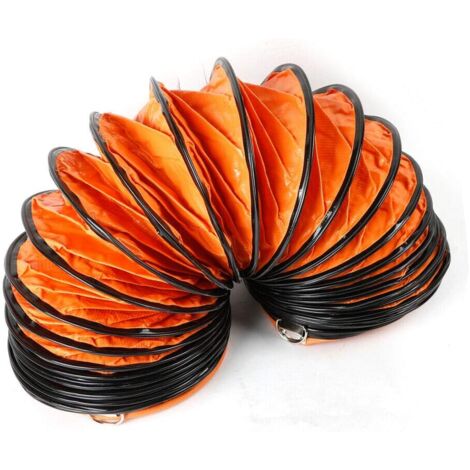 Warmluftschlauch-5M Tragbarer Hochleistungs Lufttransportschlauch Spiralschlauch Lüftungsschlauch 300mm Belüftungsschlauch für Heizgebläse (12 Zoll 300mm)