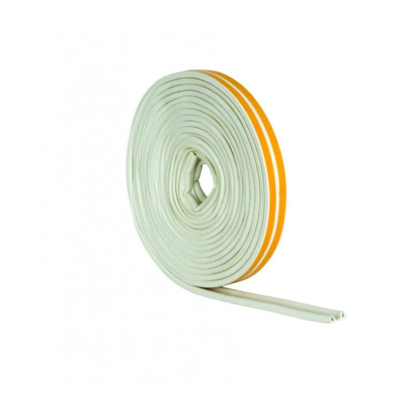 Warmseal Self Adhesive EPDM Rubber Gap Sealing P Strip Draught Excluder - 5m (White)