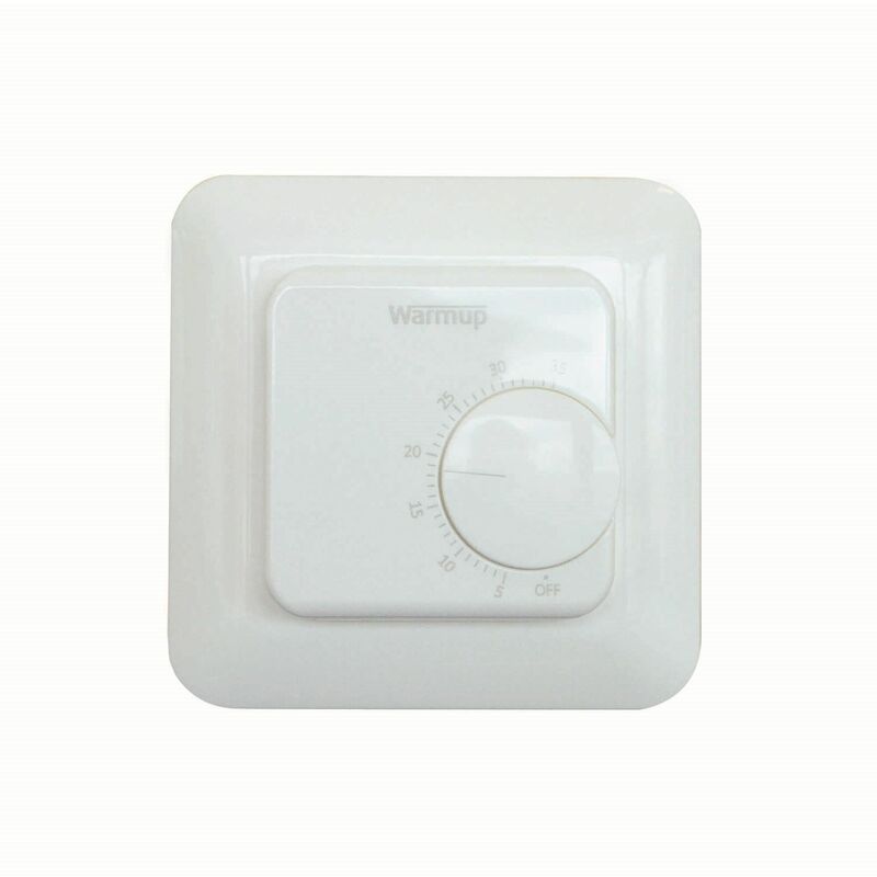 Image of Thermostatic Controller Manually Operated White Underfloor Heating mstat - White - Warmup