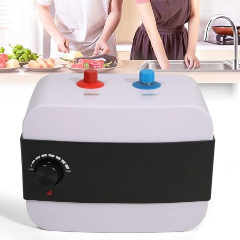 GOJOY Warmwasserspeicher, 6L 1,5KW Küche Warmwasserspeicher Untertisch Boiler Druckfest Wasserboiler Küche Kleinspeicher für Küchen, Badezimmer, Hotels und Restaurants, Weiß