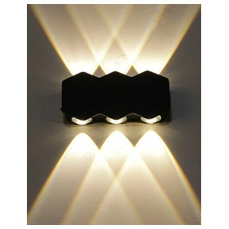Warmweißes Licht 6W schwarze Muschel-Außenwandleuchte kreative Gang-LED-Wandleuchte für den Innen- und Außenbereich