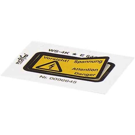 Warn-Kombischild Achtung Folie selbstklebend     10 St.