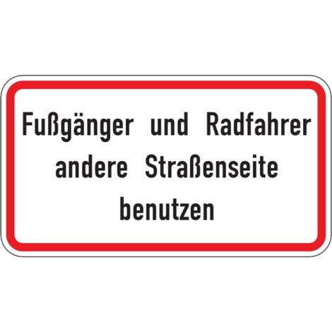 Warn- und Hinweißchild 48, 600x330mm andere Str.Seite nutzen RAL-Gütezeichen Folie RA2
