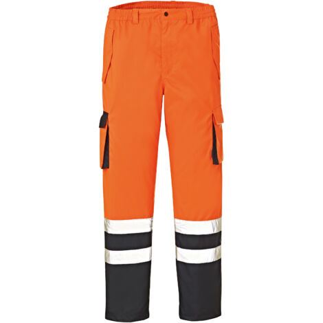 Warn-Wetterschutz-Bundhose BALTIMORE leuchtorange/navy Größe L