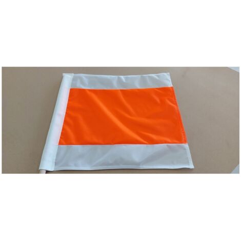 Warnflagge 75x75cm mit Holzstiel 100cm