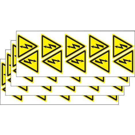 Warnschild Achtung Hochspannung Folie selbstklebend     10 St.