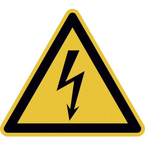 Warnschild Elektrische Spannung Folie selbstklebend   50 mm ISO 7010 10 St.