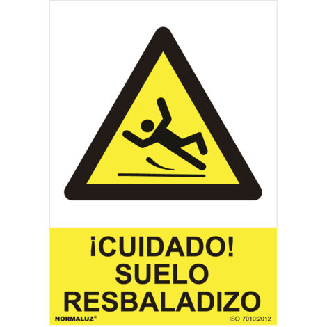 Warnschild "Vorsicht Glatte Oberfläche" (Spanisch - 0,7 mm) 30x40 cm