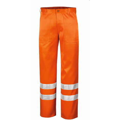 Warnschutz-Hose QUEBEC leuchtorange Größe 56