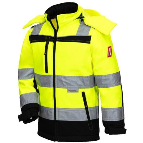 Warnschutz-Softshelljacke MOTION TEX KIDS 7171KIDS neongelb/schwarz Nitras Gr.122/128