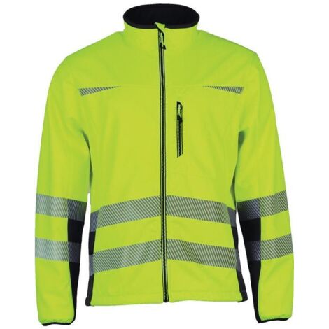 Warnschutz-Softshelljacke Prevent Trendline Gr.L gelb/schwarz