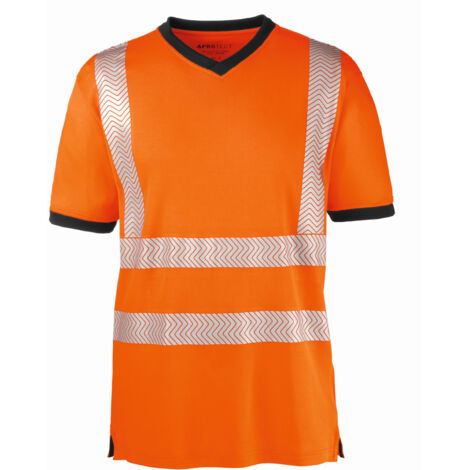 Warnschutz-T-Shirt Miami Größe L leuchtorange/grau 4PROTECT
