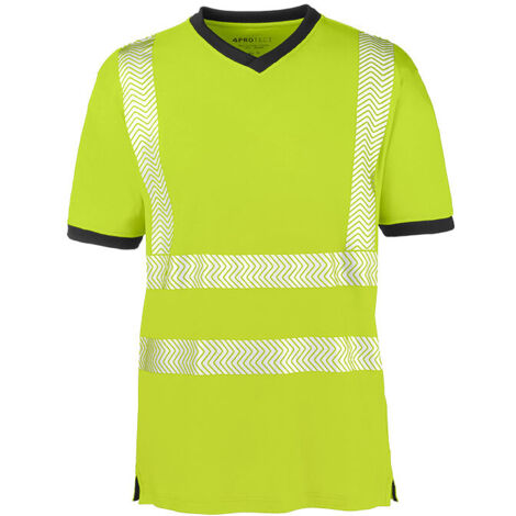 Warnschutz-T-Shirt Miami Größe S leuchtgelb/grau 4PROTECT