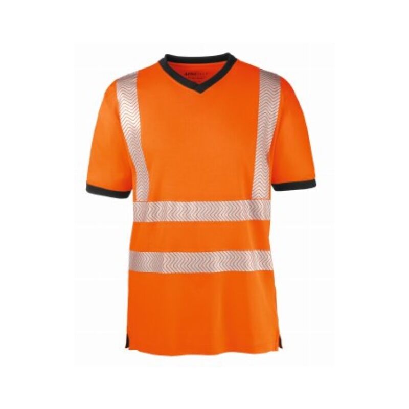 Kaiserkraft - 4PROTECT® 3430 Gr. xxl 4PROTECT® Warnschutz T-Shirt miami leuchtorange/grau