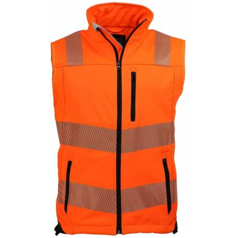 Warnweste, Gr. M orange/schwarz Gr. M
