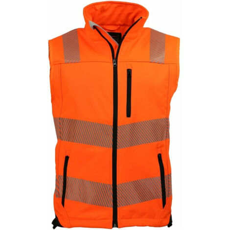 Warnweste, Gr. S orange/schwarz Gr. S