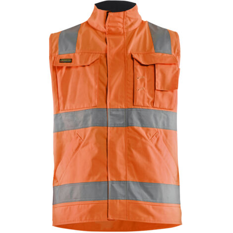 Warnweste ohne Ärmel Hochsichtbarkeit 8505 - Neonorange/Marine 4XL