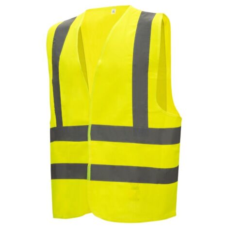 Warnwesten Polyester EN ISO 20741mit Schulterreflexstreifen gelb
