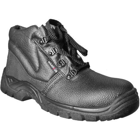 steel toe chukka boots black