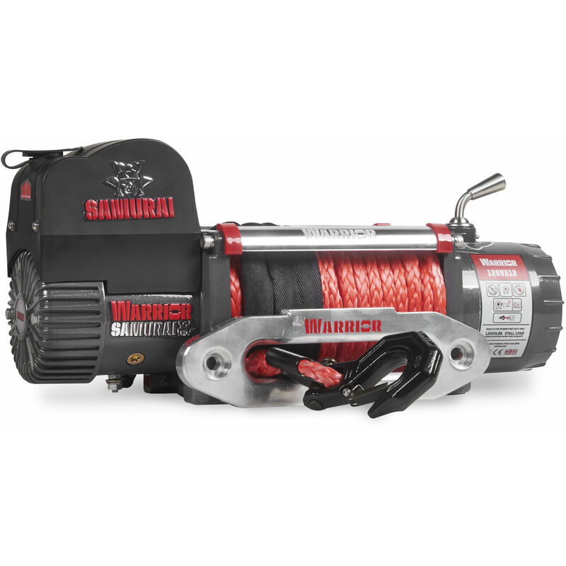 Warrior Winches - warrior winch 12000 V2 Samurai 12v Electric Winch with Synthetic Rope