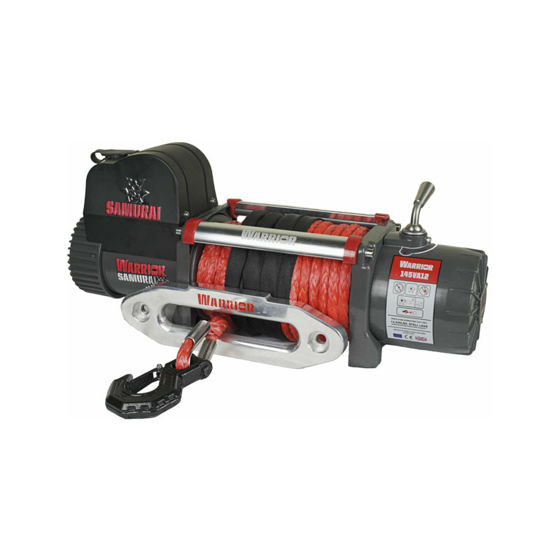 Warrior Winches - warrior winch 14500 V2 samurai 12V Electric Winch With Synthetic rope