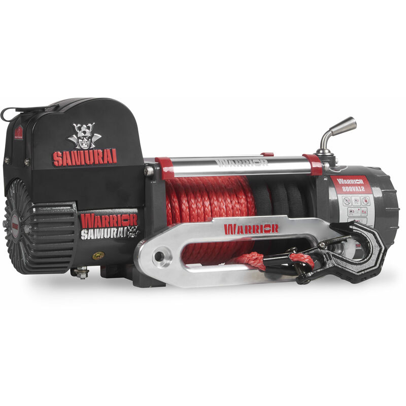 Warrior Winches - warrior winch 8000 V2 Samurai 12v Electric Winch with Synthetic Rope