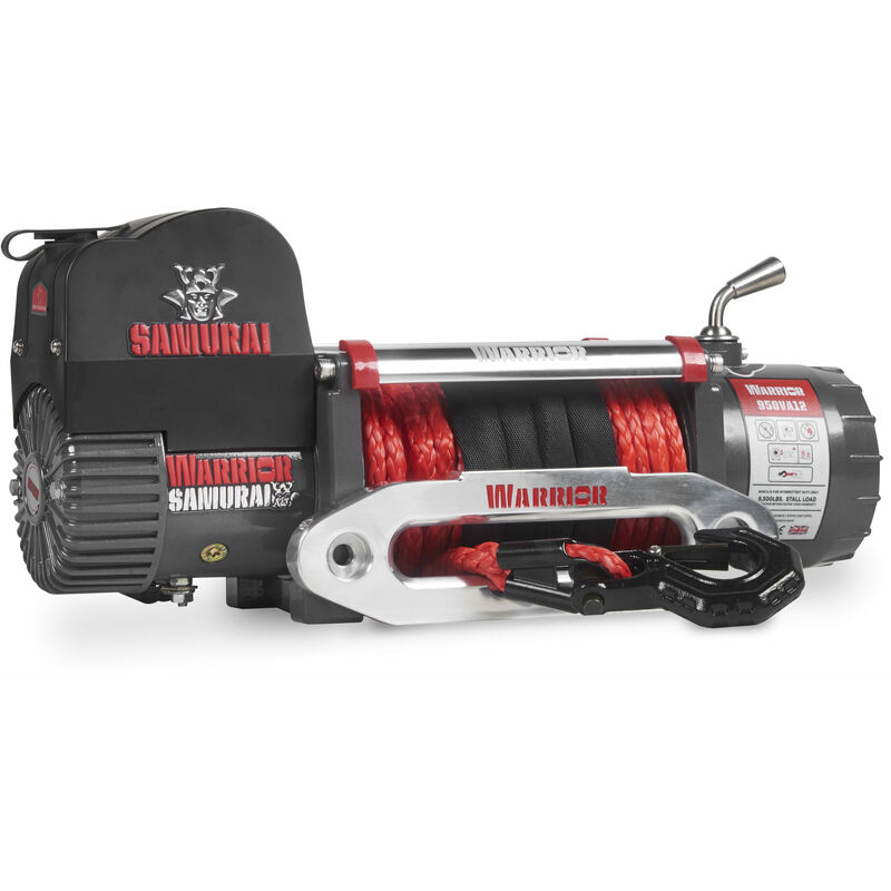 Warrior Winches - warrior winch 9500 V2 Samurai 12v Electric Winch with Synthetic Rope