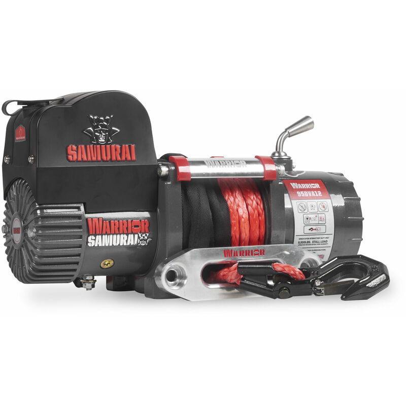 Warrior Winches - warrior winch 9500 V2 Short Drum Samurai 12v Electric Winch with Synthetic Rope