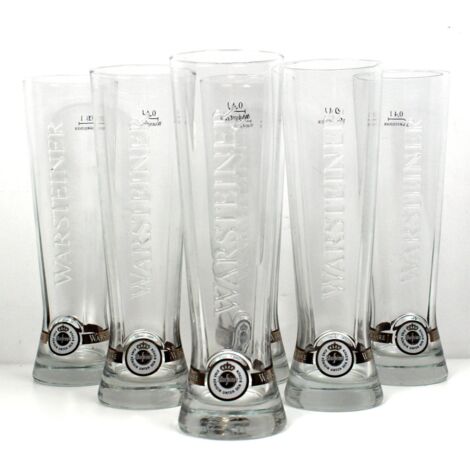 Warsteiner - Lot de 6 verres à bière tulipe 30 cl