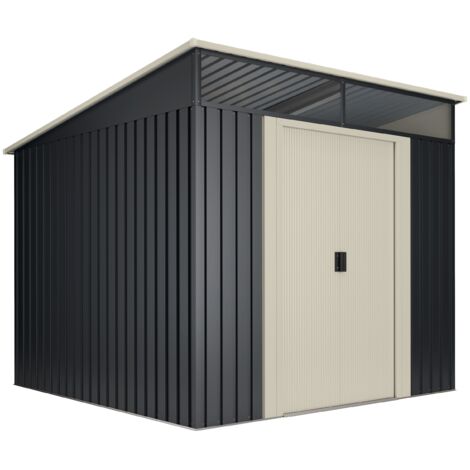 Wasabi – Abri de jardin métal 5,6 m² – Dimensions 236x238x203 cm – Acier galvanisé anti-corrosion – Garantie 10 ans