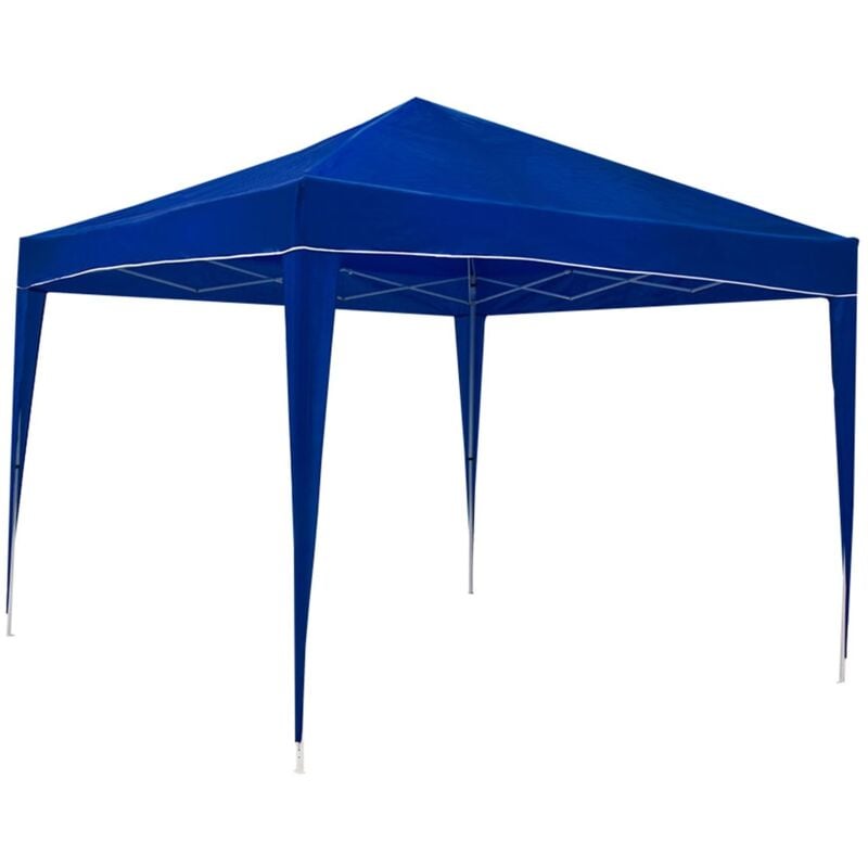 Wasabi - Tenda Pieghevole Classica 3x3m Blu Impermeabile - Struttura Leggera in Alluminio - Giardino Spiaggia Campo Terrazza - Borsa per Il