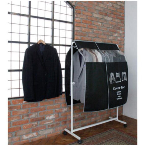 Waschbare Kleiderhülle aus Vliesstoff – staubdicht – Größe 90 x 110 cm – 1 Stück – Kleiderbügel