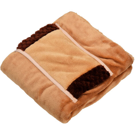Waschbare USB-Heizdecke [Flanell+Lamm] [6080cm] [rosa, Kamel]