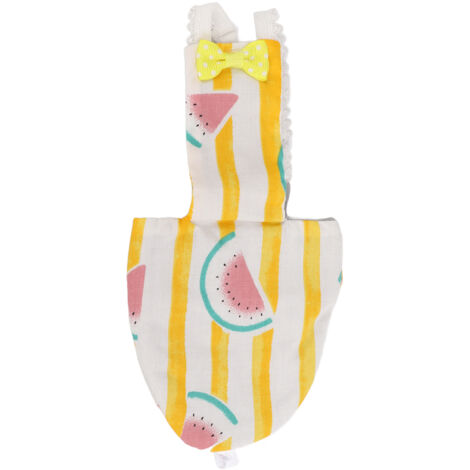 Waschbare Vogelhose – Wiederverwendbarer Fluganzug für Wellensittiche, Nymphensittiche und afrikanische Papageien, Wassermelonenmuster, 13,5 x 6,8 cm