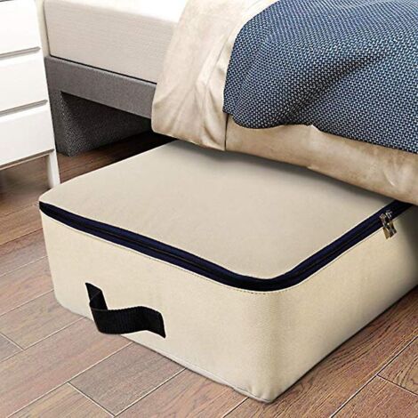 Waschbarer Aufbewahrungsbeutel aus Canvas für den Kleiderschrank, Jumbo-Aufbewahrungsbeutel für Kleidung/Pullover/Bettdecken/Bettwäsche/Steppdecken/Kissen/Decken usw.