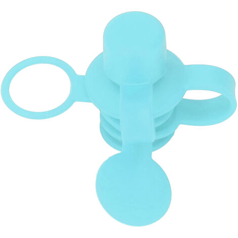 Waschbarer Flaschenverschlussadapter aus lebensmittelechtem Silikon, auslaufsicher, mit weichem Trinkaufsatz für Kinder, Pfauenblau