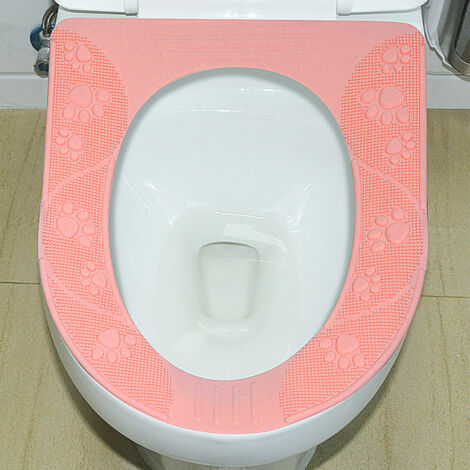 Waschbarer, rutschfester Silikon-WC-Deckel, klassisches Modell, Rosa, universeller 4-Jahreszeiten-Deckel