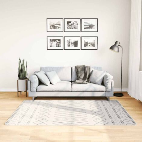 Waschbarer rutschfester Teppich 120x180 cm schwarz und weiß