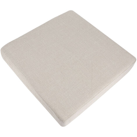 Waschbares und abnehmbares quadratisches Meditationskissen, weiche Yogamatte 40 x 40 x 6 cm, beige