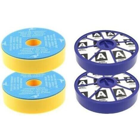 Waschbares Vor- und Nachmotorfilter-Set, HEPA-Allergiefilter-Set für Dyson DC19, DC20 und DC29 Staubsauger (je 2 Stück)